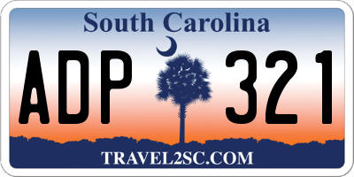 SC license plate ADP321