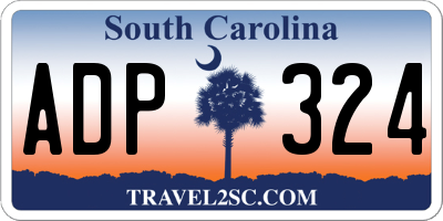 SC license plate ADP324