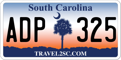 SC license plate ADP325