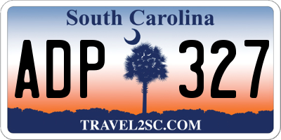 SC license plate ADP327