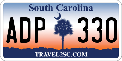 SC license plate ADP330