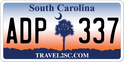 SC license plate ADP337