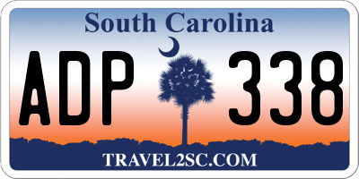 SC license plate ADP338