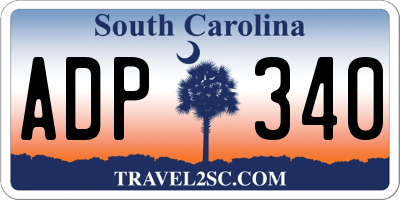 SC license plate ADP340