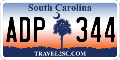 SC license plate ADP344