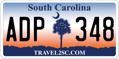 SC license plate ADP348