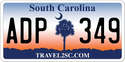 SC license plate ADP349