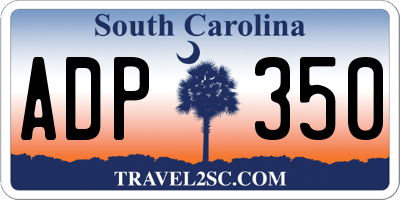 SC license plate ADP350