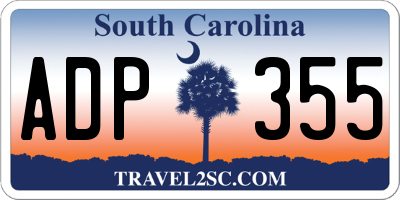 SC license plate ADP355