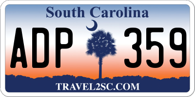 SC license plate ADP359