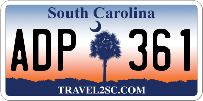 SC license plate ADP361