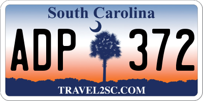 SC license plate ADP372