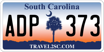 SC license plate ADP373