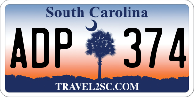 SC license plate ADP374