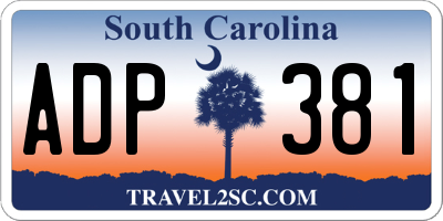 SC license plate ADP381
