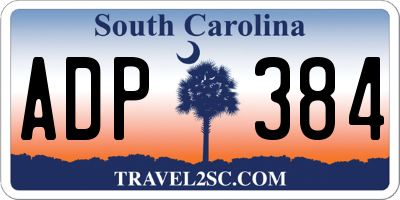 SC license plate ADP384