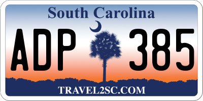 SC license plate ADP385