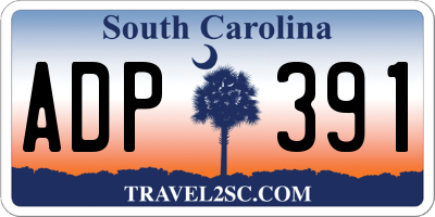 SC license plate ADP391
