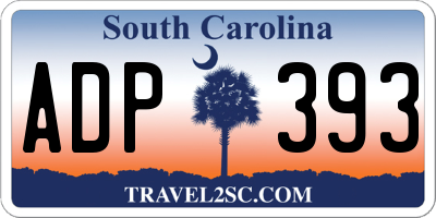 SC license plate ADP393