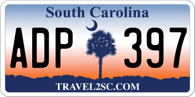 SC license plate ADP397