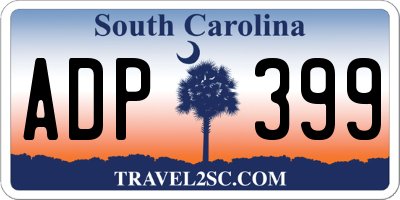 SC license plate ADP399