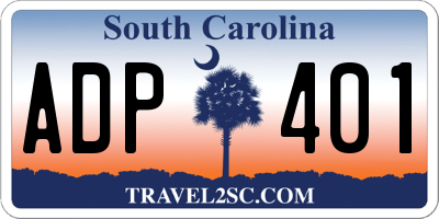 SC license plate ADP401