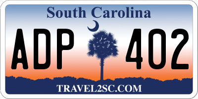 SC license plate ADP402