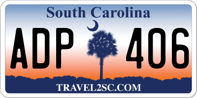 SC license plate ADP406