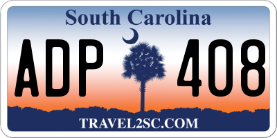 SC license plate ADP408