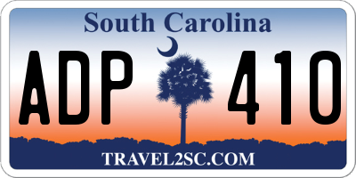 SC license plate ADP410