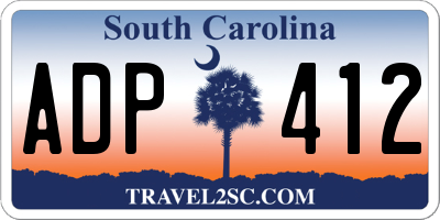 SC license plate ADP412