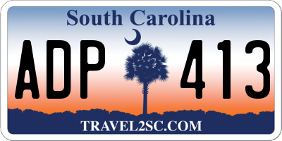 SC license plate ADP413