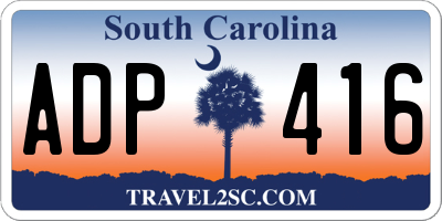 SC license plate ADP416
