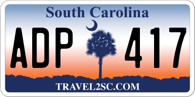 SC license plate ADP417