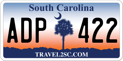 SC license plate ADP422
