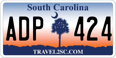 SC license plate ADP424