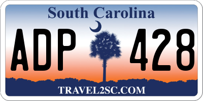 SC license plate ADP428