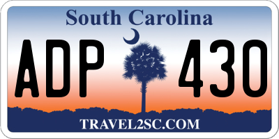 SC license plate ADP430