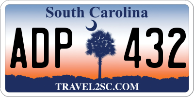 SC license plate ADP432