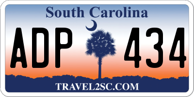 SC license plate ADP434