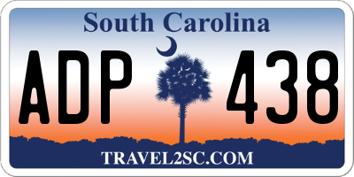 SC license plate ADP438