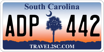 SC license plate ADP442