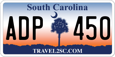 SC license plate ADP450