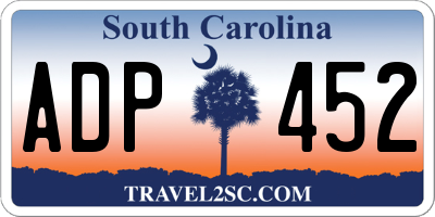 SC license plate ADP452
