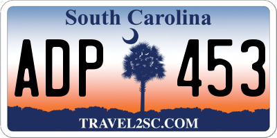SC license plate ADP453
