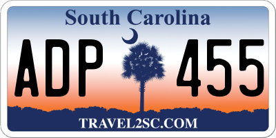 SC license plate ADP455