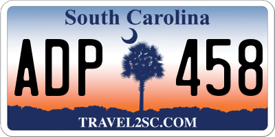 SC license plate ADP458