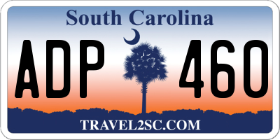 SC license plate ADP460