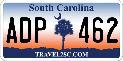 SC license plate ADP462