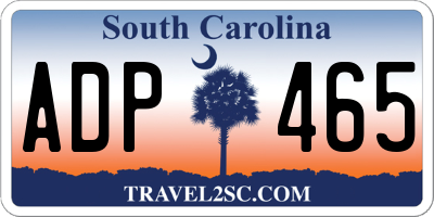 SC license plate ADP465